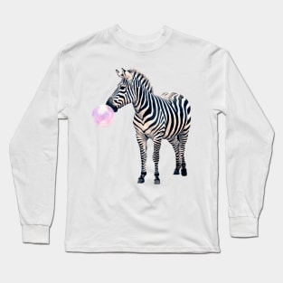 Bubblegum Zebra Long Sleeve T-Shirt